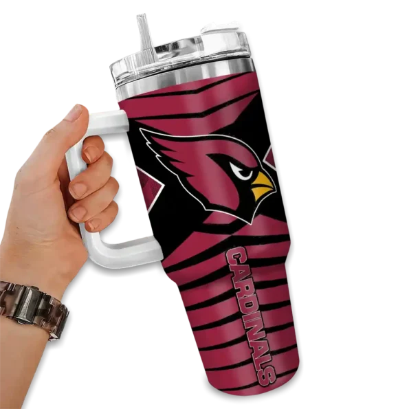 custom arizona cardinals chevron layers red curved tumbler fashion forward.webp