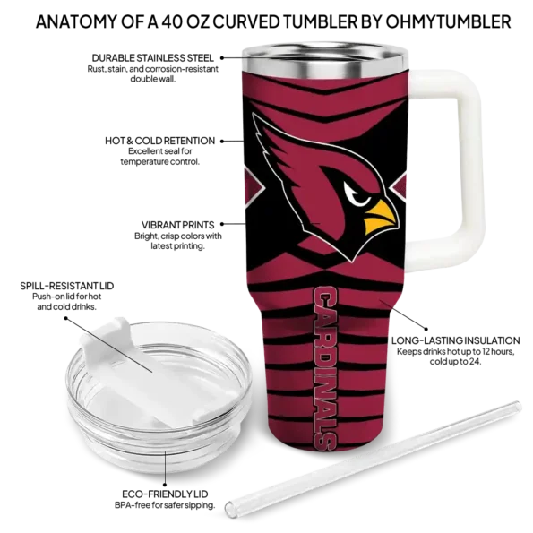 custom arizona cardinals chevron layers red curved tumbler new arrival.webp