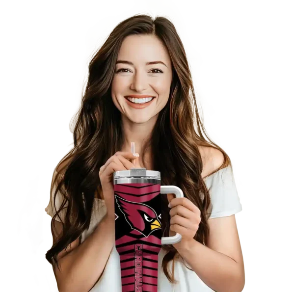 custom arizona cardinals chevron layers red curved tumbler premium grade.webp