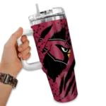 custom arizona cardinals claw cut red black curved tumbler best selling.webp
