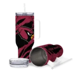 custom arizona cardinals claw cut red black curved tumbler best selling.webp