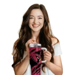 custom arizona cardinals claw cut red black curved tumbler best selling.webp