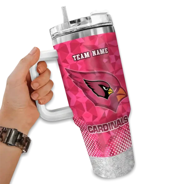 custom arizona cardinals geometric prism red curved tumbler fashion forward.webp