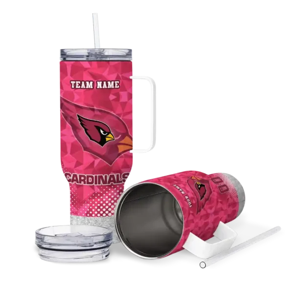 custom arizona cardinals geometric prism red curved tumbler high quality.webp
