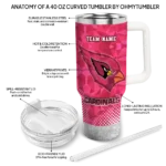 custom arizona cardinals geometric prism red curved tumbler best selling.webp