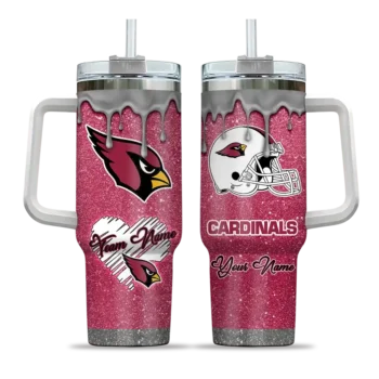 custom arizona cardinals heart helmet motif red curved tumbler best selling.webp
