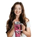 custom arizona cardinals heart helmet motif red curved tumbler best selling.webp