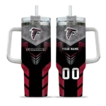 custom atlanta falcons arrow armor red black curved tumbler best selling.webp