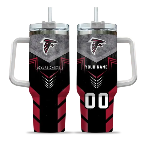 custom atlanta falcons arrow armor red black curved tumbler best selling.webp