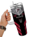 custom atlanta falcons arrow armor red black curved tumbler best selling.webp