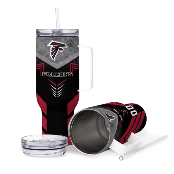 custom atlanta falcons arrow armor red black curved tumbler high quality.webp