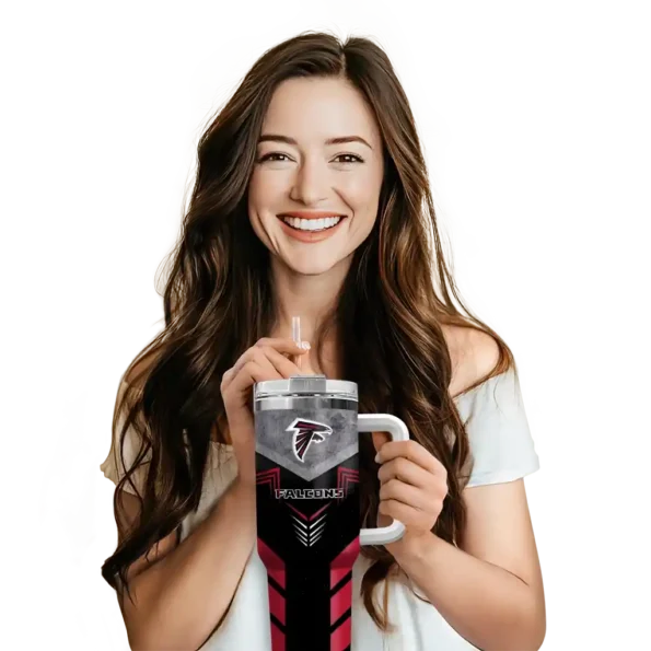 custom atlanta falcons arrow armor red black curved tumbler premium grade.webp
