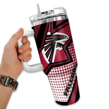 custom atlanta falcons arrow burst red curved tumbler fashion forward.webp