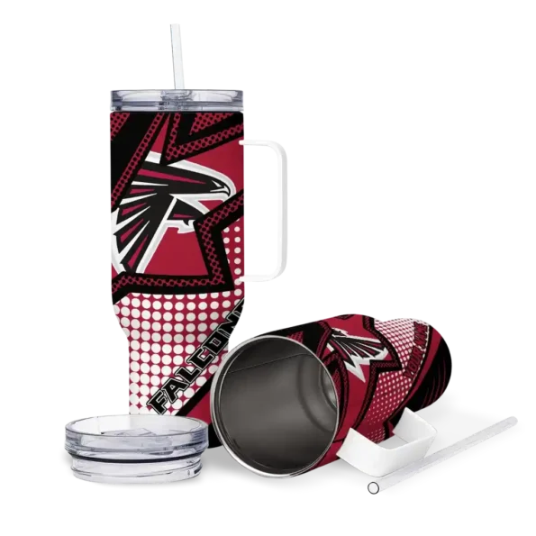 custom atlanta falcons arrow burst red curved tumbler high quality.webp