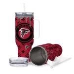 custom atlanta falcons bullseye drips red curved tumbler best selling.webp