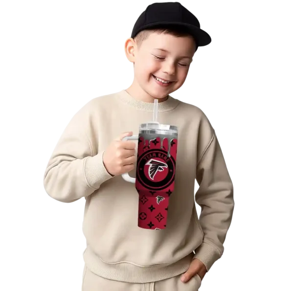 custom atlanta falcons bullseye drips red curved tumbler latest model.webp