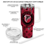 custom atlanta falcons bullseye drips red curved tumbler best selling.webp