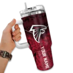custom atlanta falcons chevron stripe red curved tumbler best selling.webp