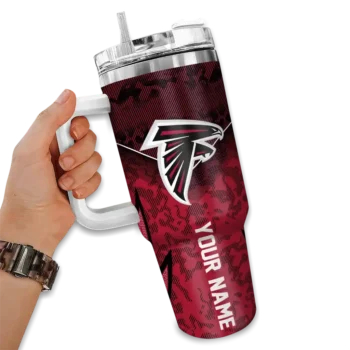 custom atlanta falcons chevron stripe red curved tumbler fashion forward.webp