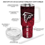 custom atlanta falcons chevron stripe red curved tumbler best selling.webp