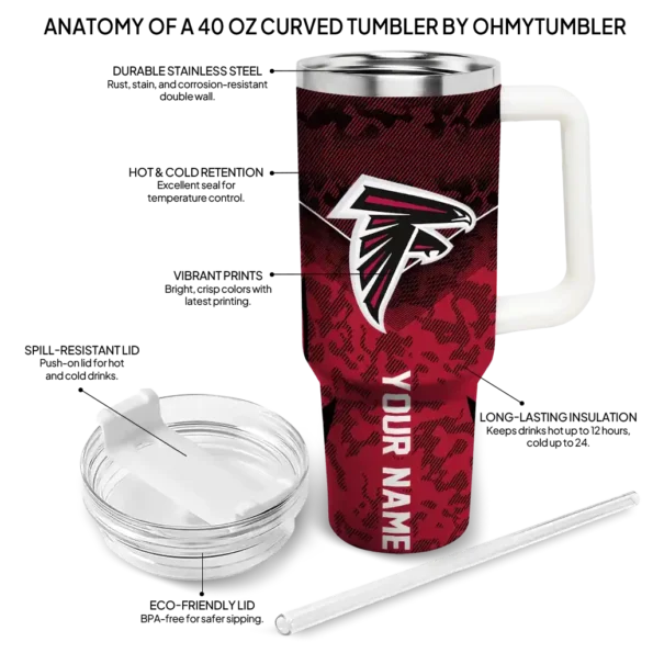custom atlanta falcons chevron stripe red curved tumbler new arrival.webp