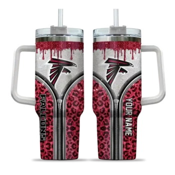 custom atlanta falcons leopard zipper red curved tumbler best selling.webp