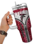 custom atlanta falcons leopard zipper red curved tumbler best selling.webp