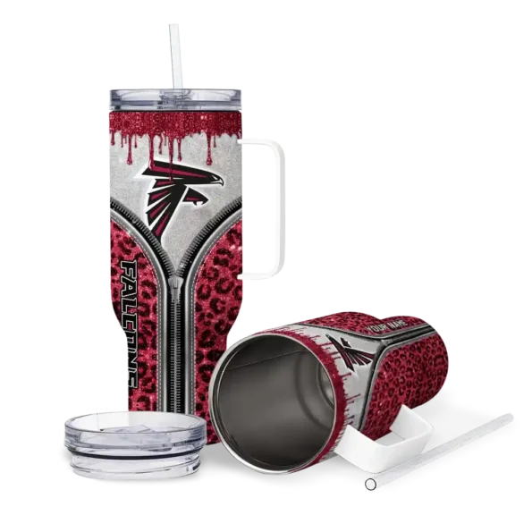 custom atlanta falcons leopard zipper red curved tumbler high quality.webp