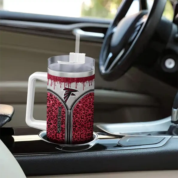 custom atlanta falcons leopard zipper red curved tumbler trendy.webp