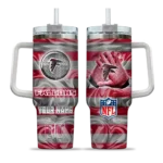 custom atlanta falcons marbled stripes red curved tumbler best selling.webp