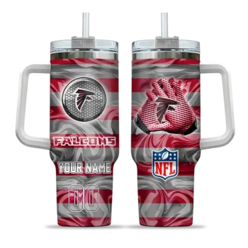 custom atlanta falcons marbled stripes red curved tumbler best selling.webp