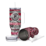 custom atlanta falcons marbled stripes red curved tumbler best selling.webp