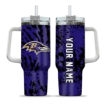 custom baltimore ravens burst swirl purple curved tumbler best selling.webp