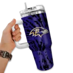 custom baltimore ravens burst swirl purple curved tumbler best selling.webp