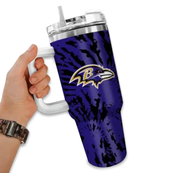 custom baltimore ravens burst swirl purple curved tumbler fashion forward.webp