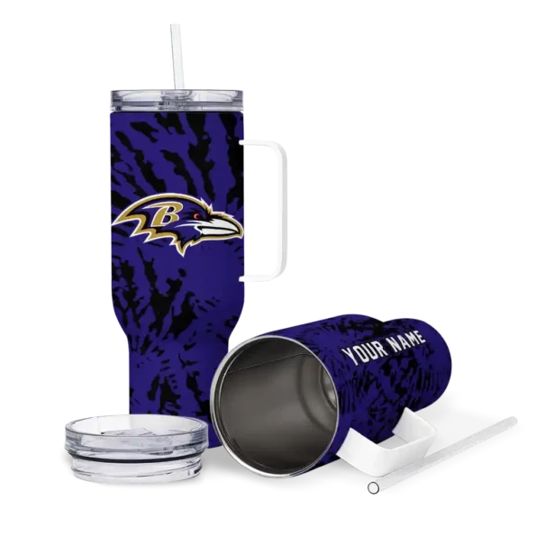custom baltimore ravens burst swirl purple curved tumbler high quality.webp