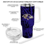 custom baltimore ravens burst swirl purple curved tumbler best selling.webp