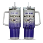 custom baltimore ravens gradient dots purple curved tumbler best selling.webp