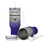 custom baltimore ravens gradient dots purple curved tumbler best selling.webp