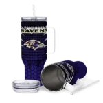 custom baltimore ravens hex texture purple curved tumbler best selling.webp