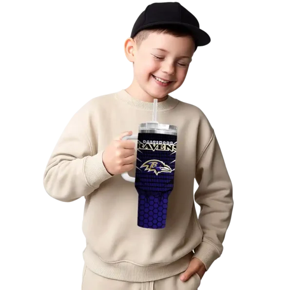 custom baltimore ravens hex texture purple curved tumbler latest model.webp