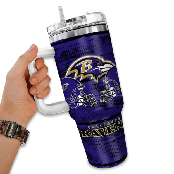 custom baltimore ravens honey streaks purple curved tumbler fashion forward.webp