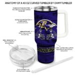 custom baltimore ravens honey streaks purple curved tumbler best selling.webp