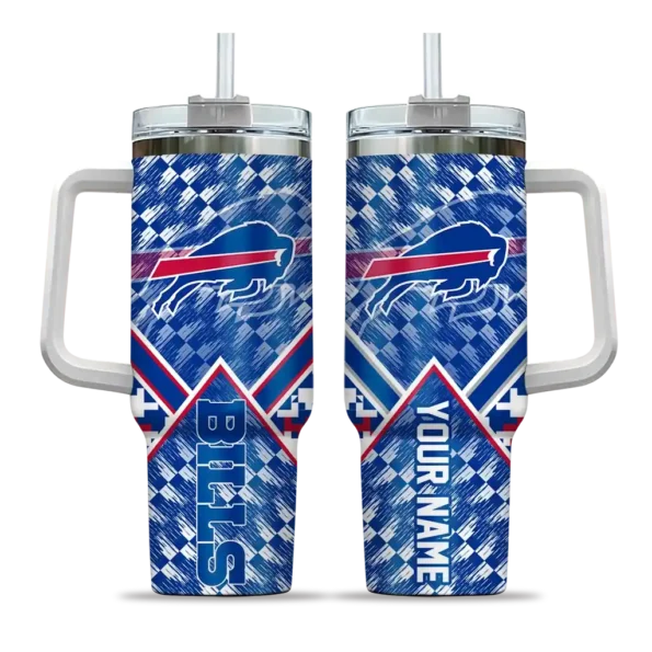 custom buffalo bills chevron angle blue curved tumbler best selling.webp