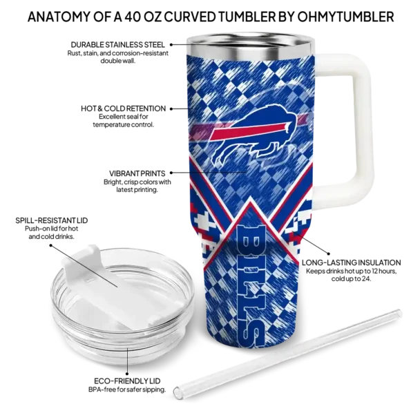 custom buffalo bills chevron angle blue curved tumbler new arrival.webp