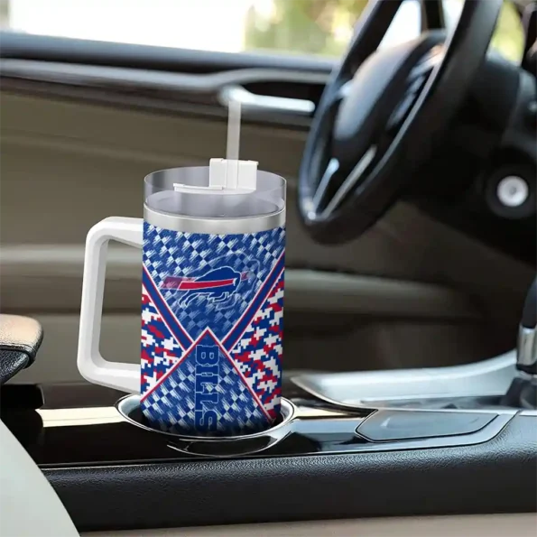 custom buffalo bills chevron angle blue curved tumbler trendy.webp