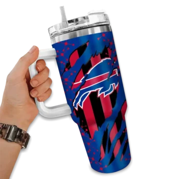 custom buffalo bills claw cut blue black curved tumbler fashion forward.webp