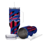 custom buffalo bills claw cut blue black curved tumbler best selling.webp