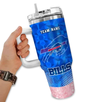 custom buffalo bills geometric prism blue curved tumbler fashion forward.webp