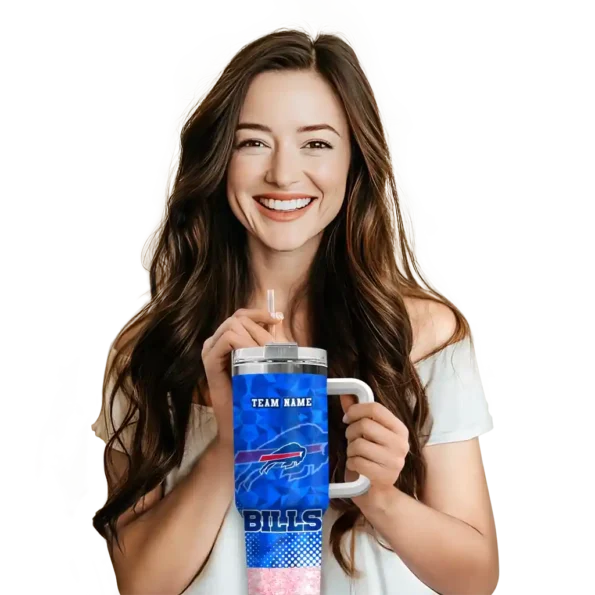custom buffalo bills geometric prism blue curved tumbler premium grade.webp